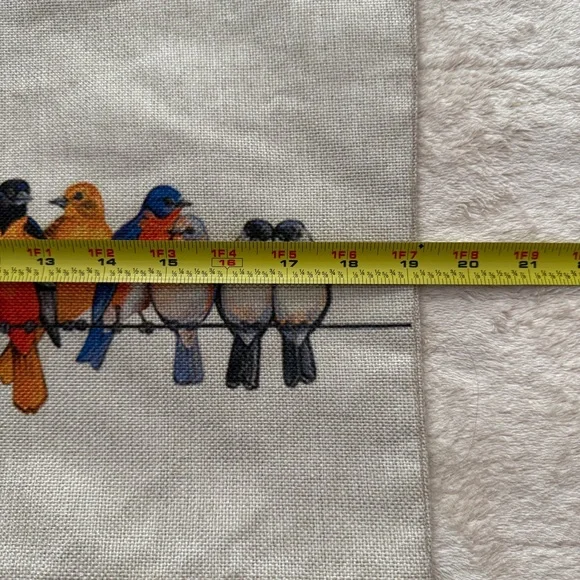 Cushion Cover For a Small Pillow With Colorful Bird Print - Picture 7 of 7